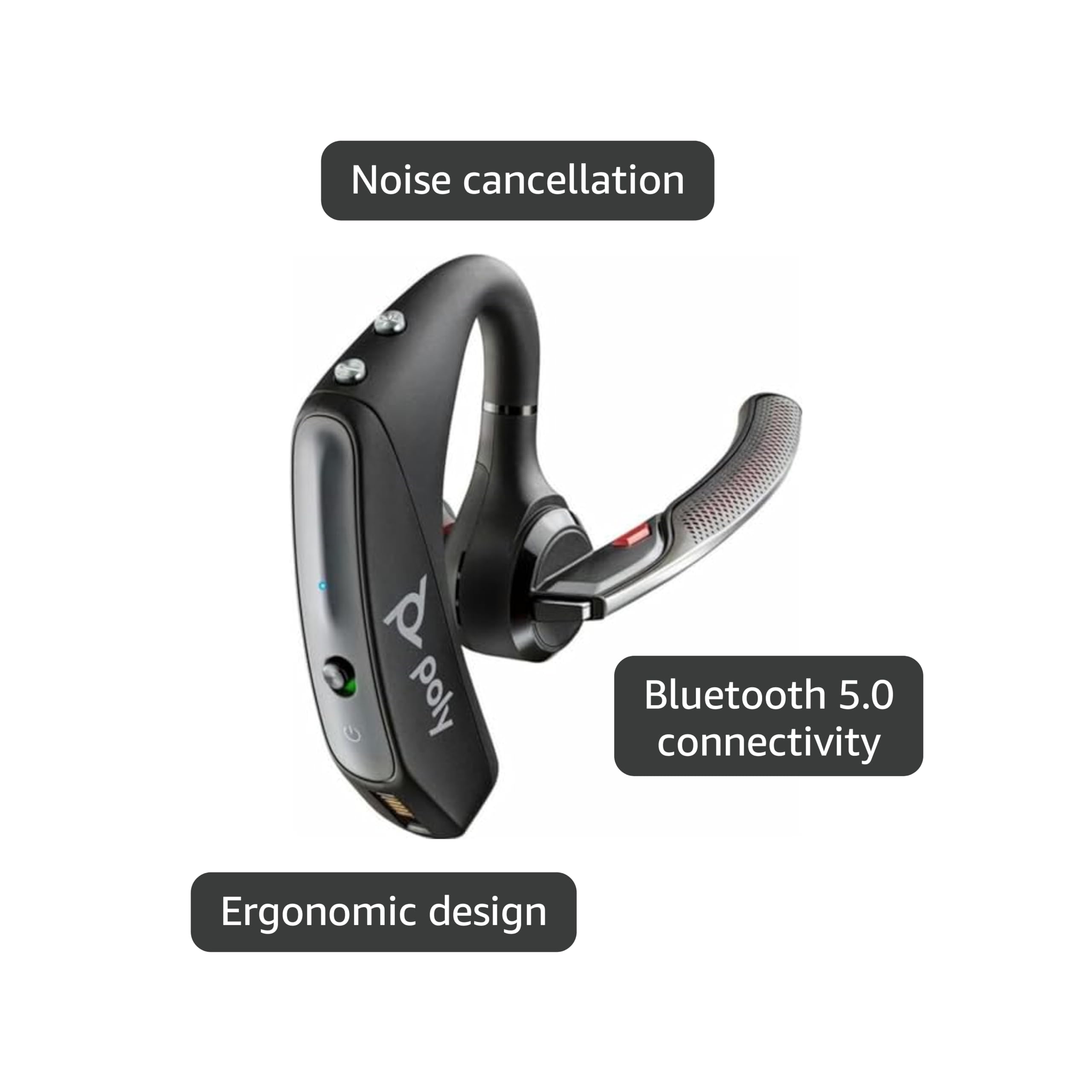 Amazon.com: Plantronics by Poly Voyager 5200 UC Wireless Headset